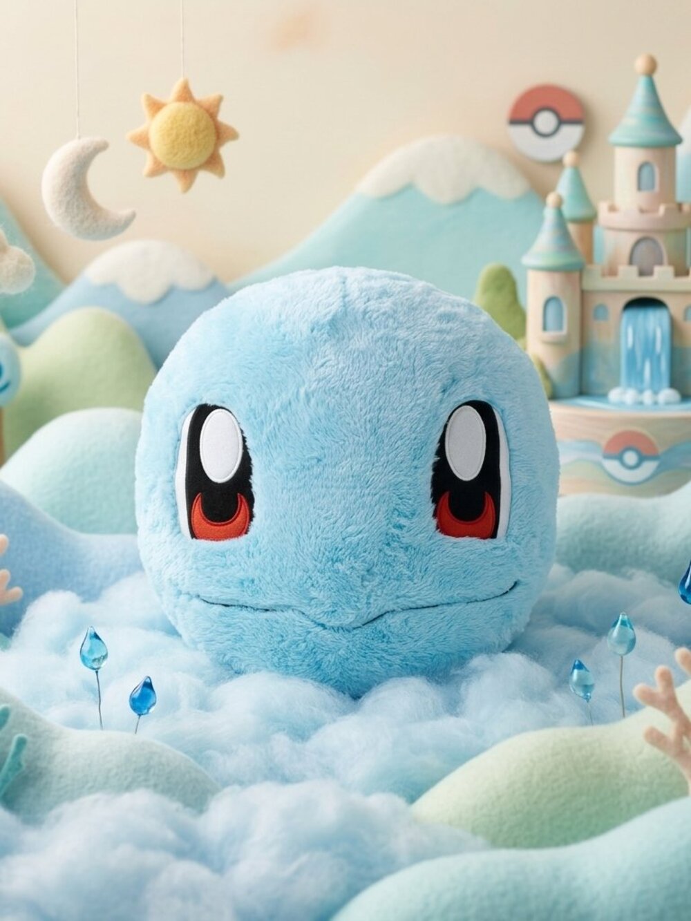 Pokemon Warm & Fluffy Squirtle Big Face Cushion